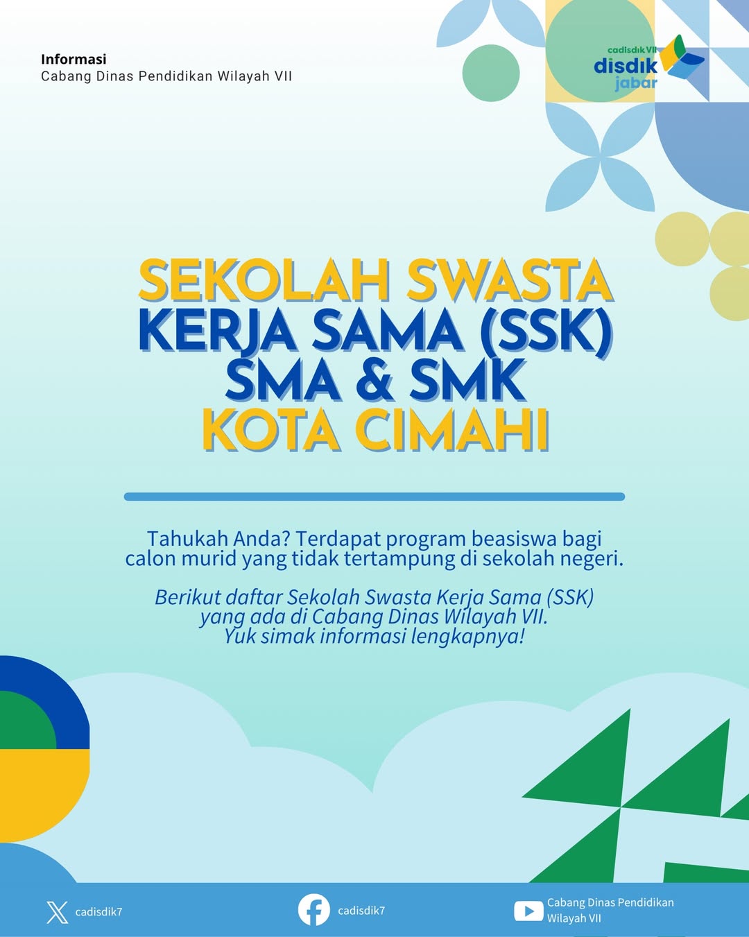 Pendaftaran Program Sekolah Swasta Kerja Sama (SSK) Dibuka Bersamaan SPMB Tahap 2